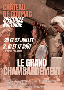 Affiche nocturne château de Coupiac